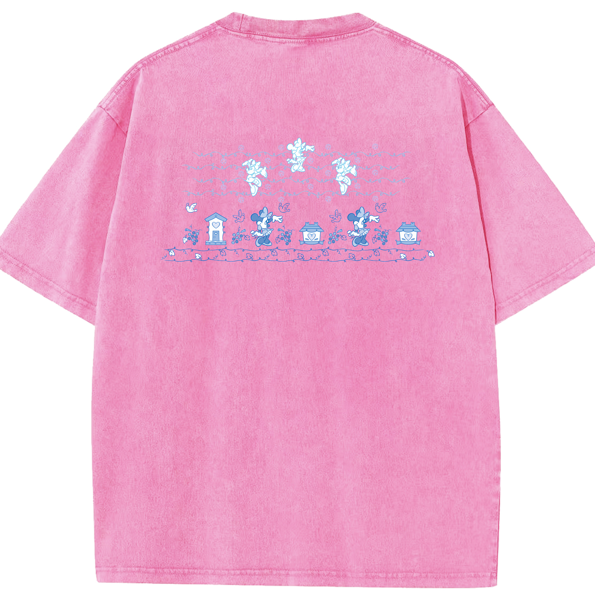 （画像用） ミッキーマウス Mickey Mouse 綿100% ヴィンテージ風 半袖Tシャツ（背面プリント）